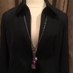 Sag Harbor Black Zip Jacket EUC